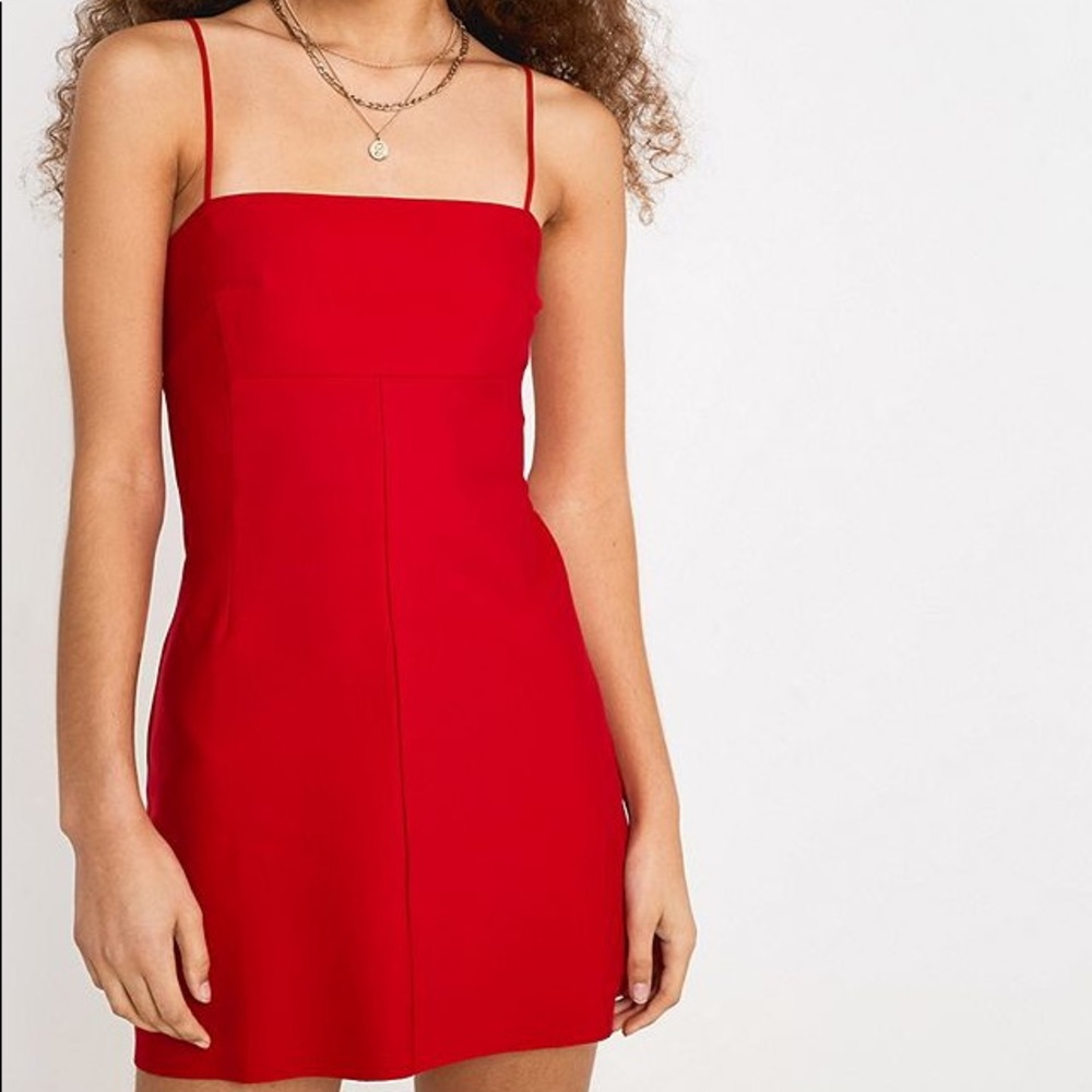 Urban Outfitters Red Strappy Audrey A-line Dress